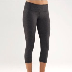 Lululemon wunder under gray cotton leggings
